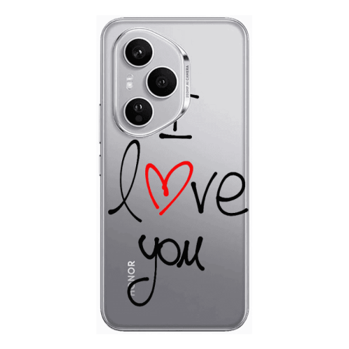 Honor Magic 400 Pro i love you Transparent Silicone TPU Θήκη